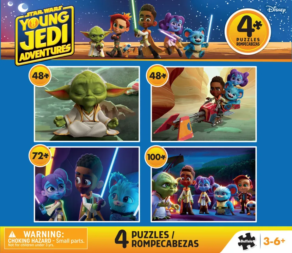 Buffalo Games Young Jedi Adventures puslespil 4-pak 48-100