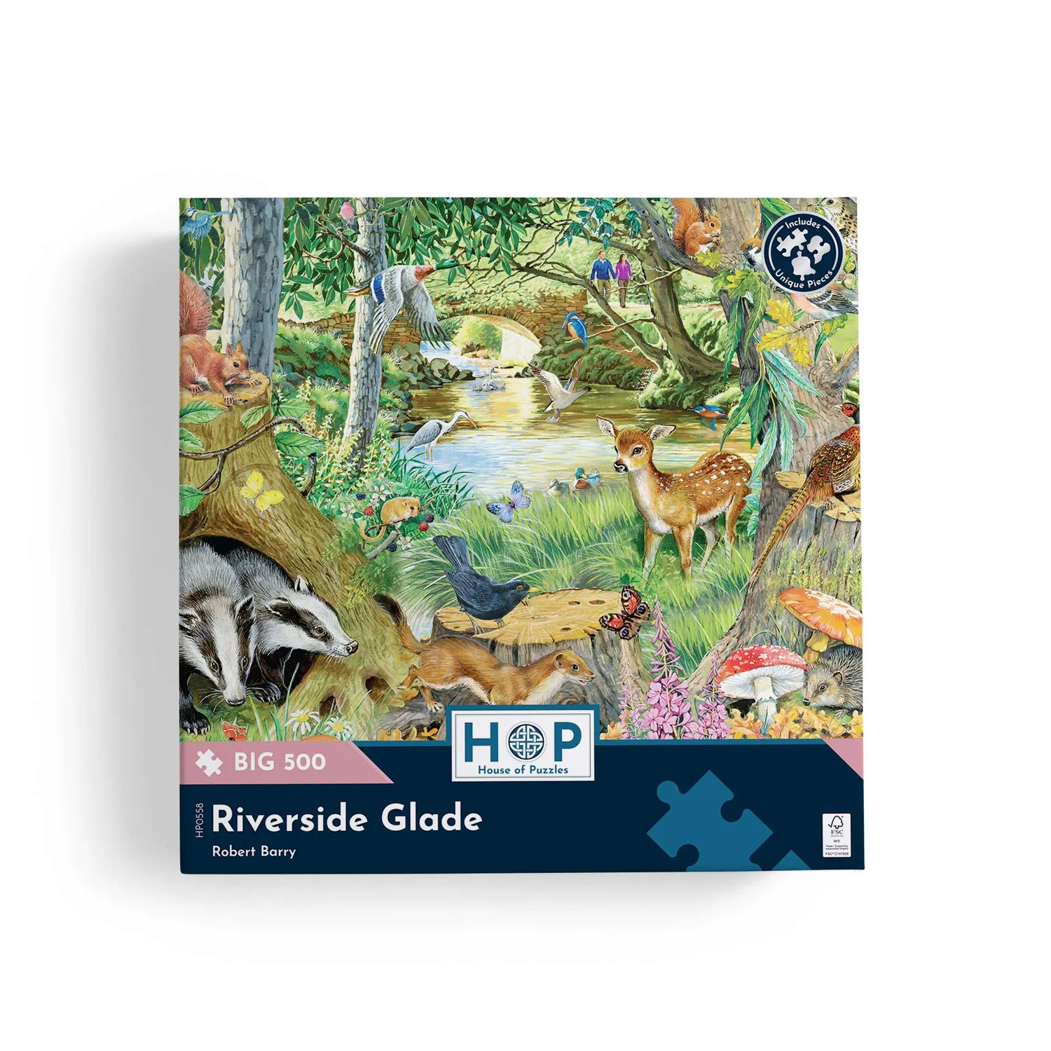 House of Puzzles Riverside Glade puslespil BIG 500 brikker dyr