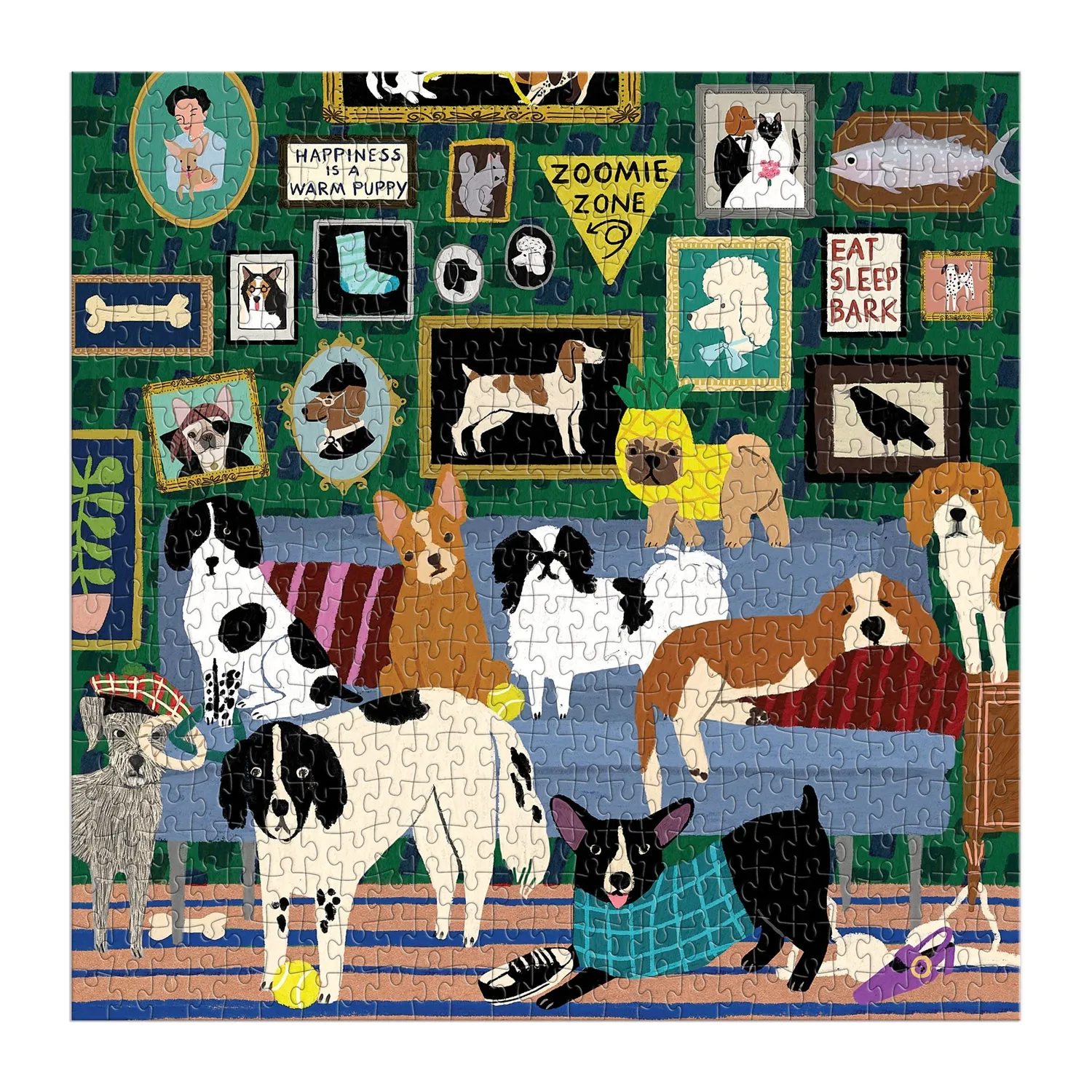 Galison Lounge Dogs puslespil 500 brikker hunde