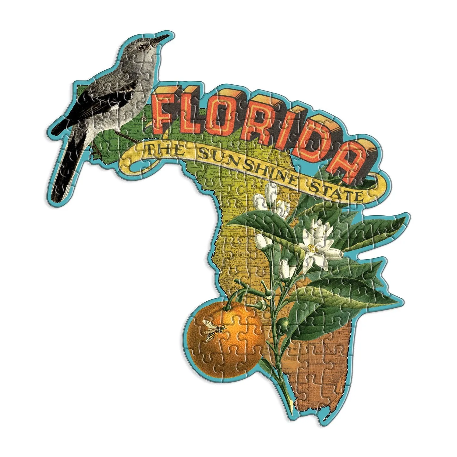 Galison Wendy Gold Florida puslespil 100 brikker mini