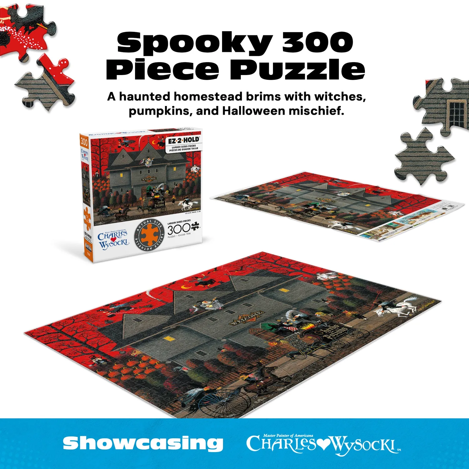 Buffalo Games Wysocki Witch's Brew puslespil 300 brikker Halloween