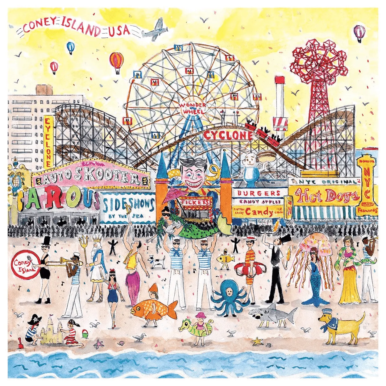 Galison Storrings Summer Amusement Park puslespil 500 brikker tivoli
