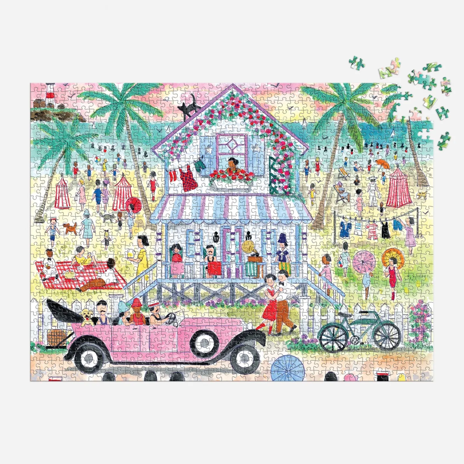 Galison Michael Storrings Roaring 20s Beach House puslespil 1000 brikker