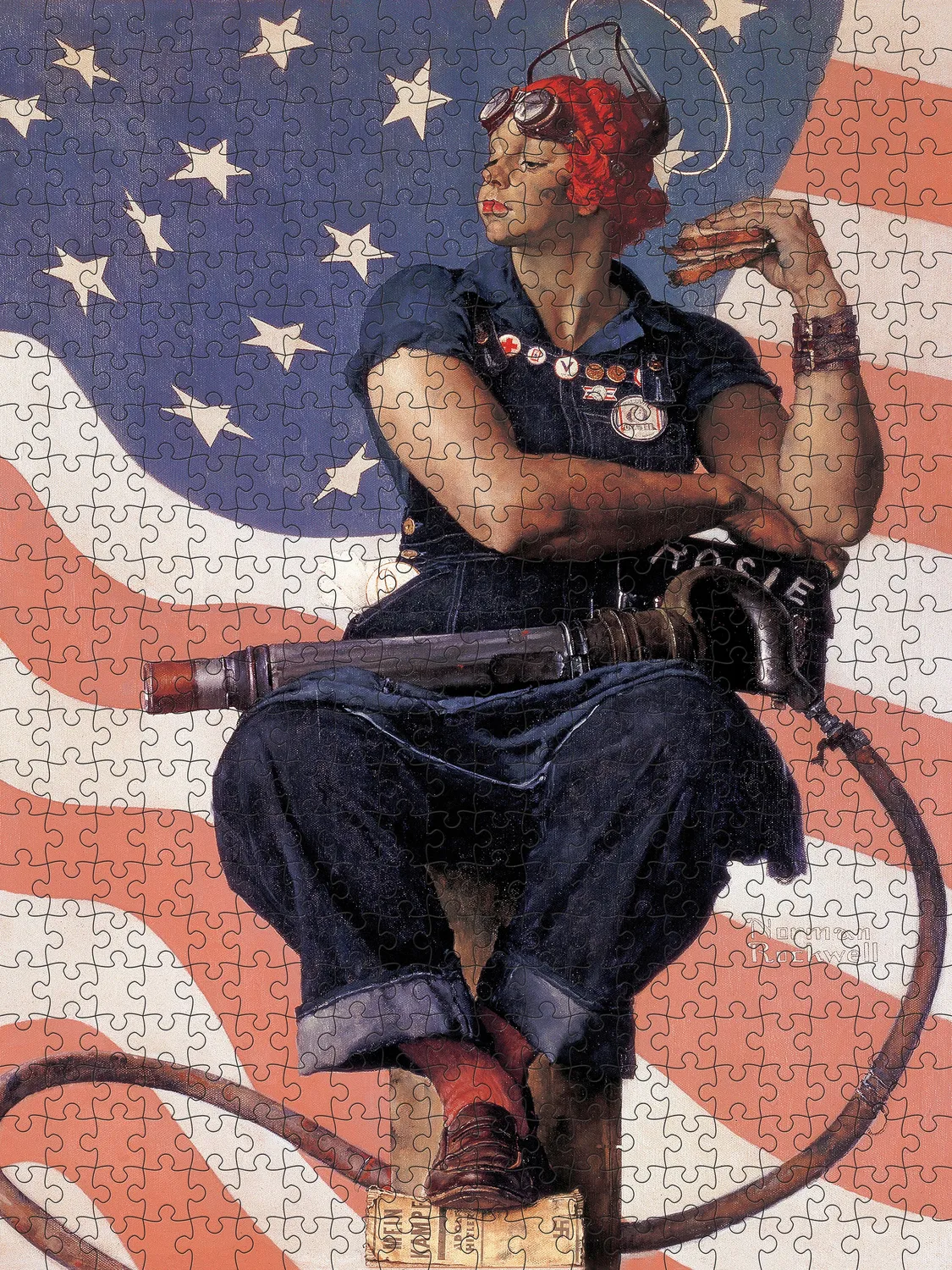 Pomegranate Norman Rockwell Rosie the Riveter puslespil 500