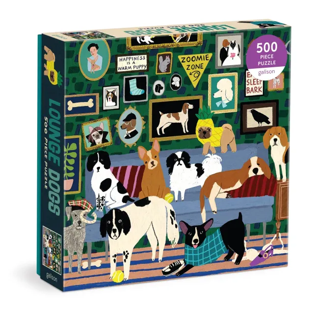 Galison Lounge Dogs puslespil 500 brikker hunde
