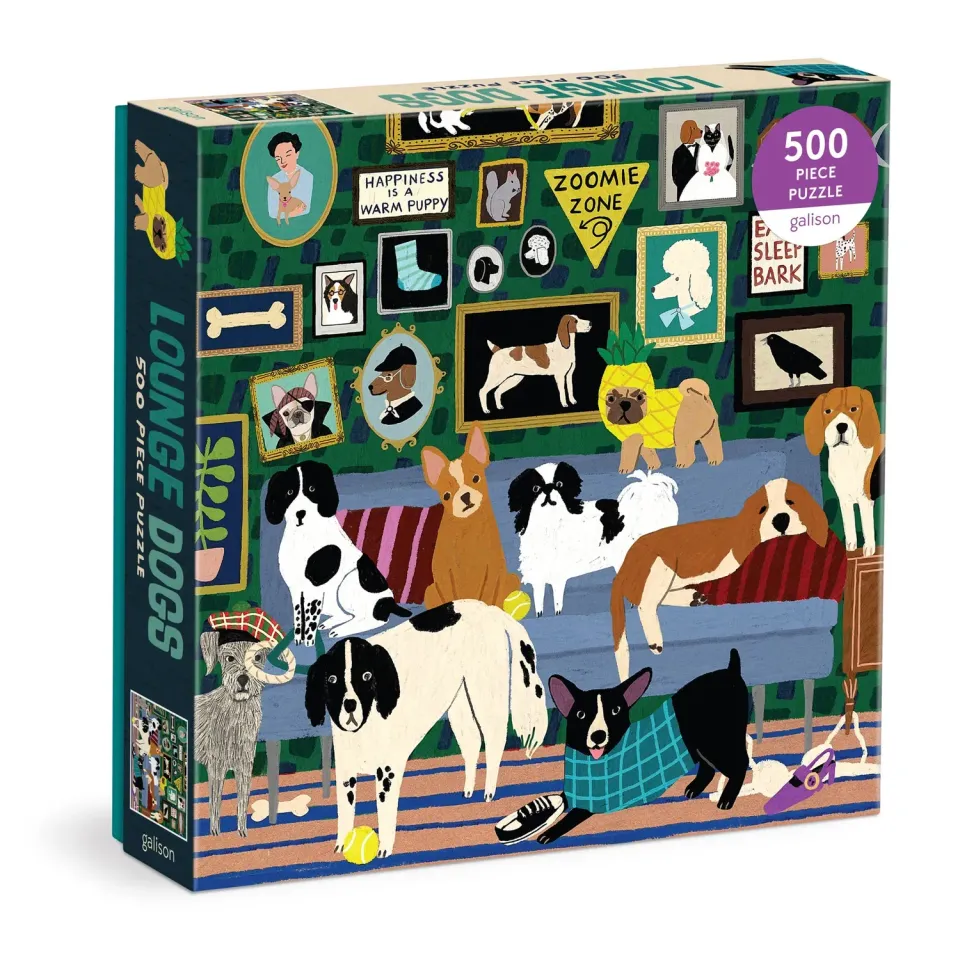 Galison Lounge Dogs puslespil 500 brikker hunde