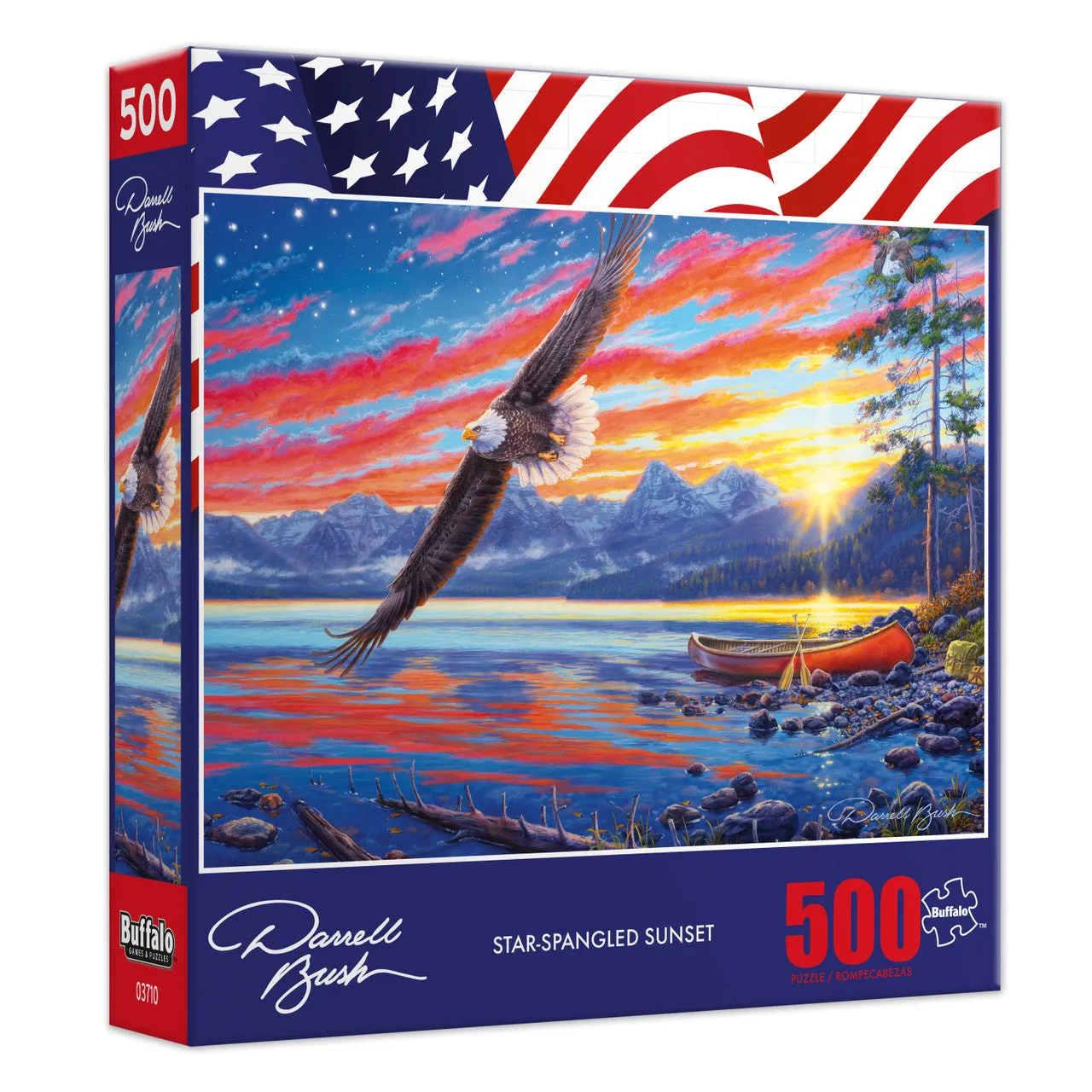 Buffalo Games Americana Star-Spangled Sunset puslespil 500 brikker
