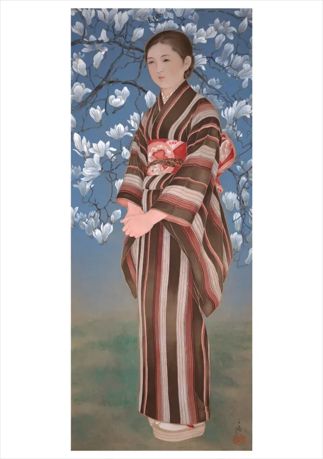 Pomegranate Chiura Obata Maiden of Northern Japan kort enkelt kunst