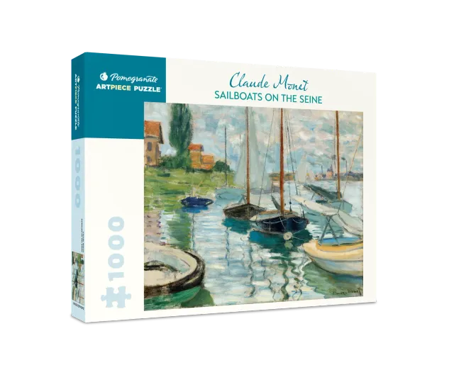 Pomegranate Claude Monet Sailboats on the Seine puslespil 1000 brikker