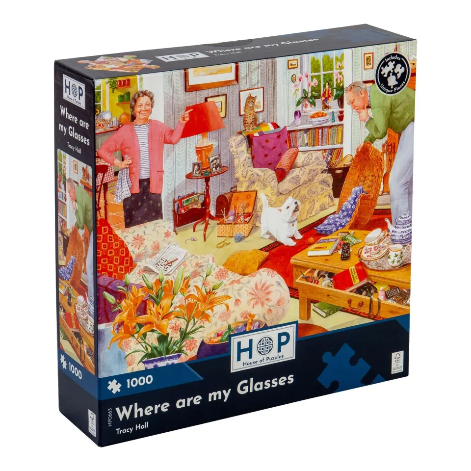 House of Puzzles Where Are My Glasses puslespil 1000 brikker