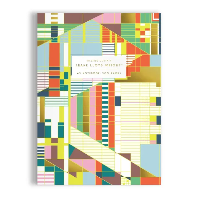 Galison Frank Lloyd Wright Hillside Curtain notesbog A5 linjeret