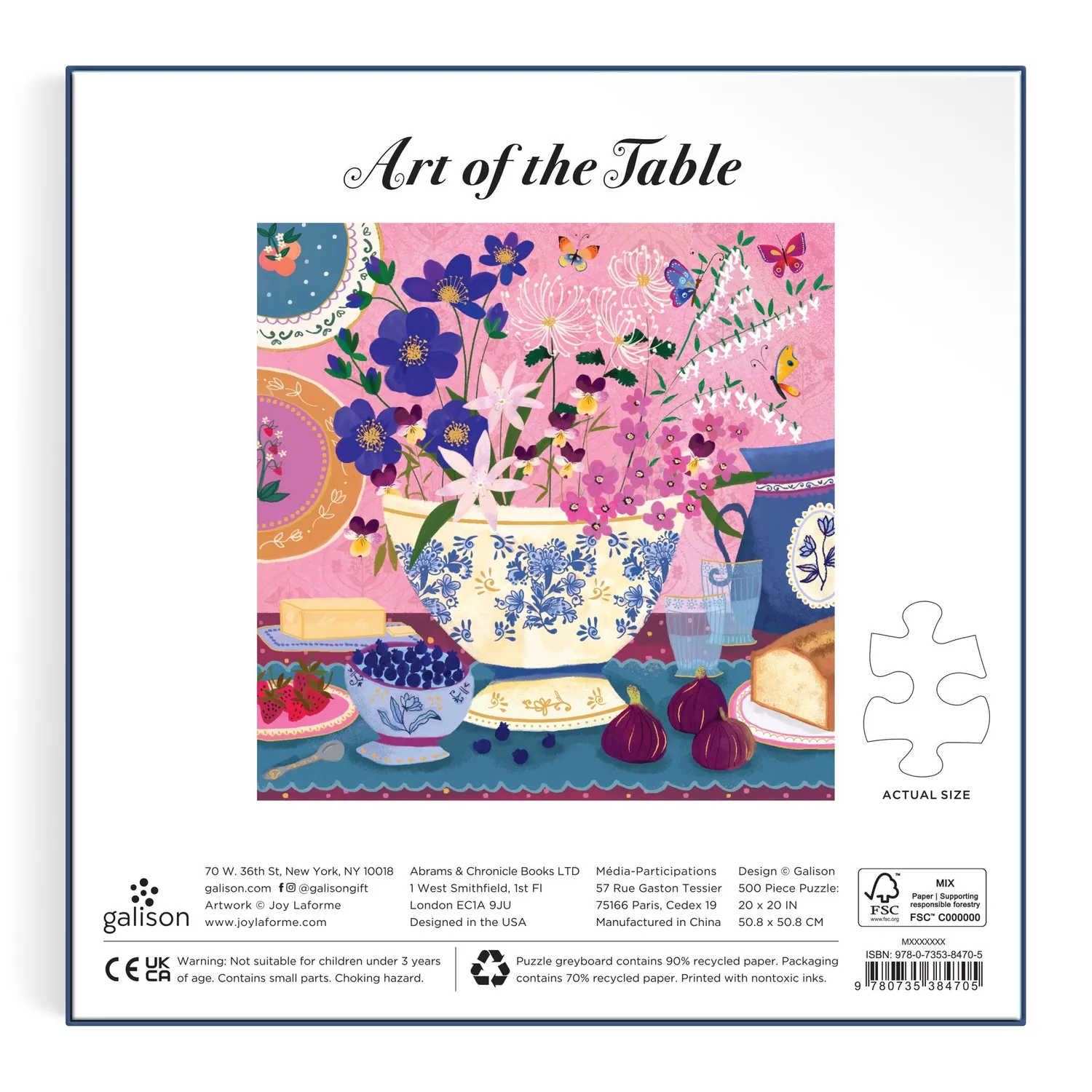 Galison Art of the Table puslespil 500 brikker folie