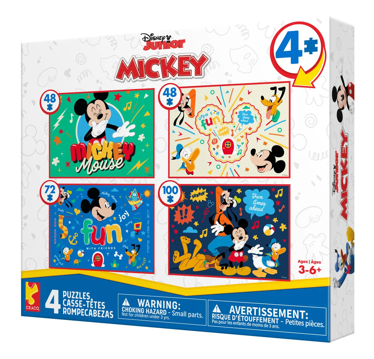 Buffalo Games Disney Mickey Mouse puslespil 4-pak 48-100 brikker børn