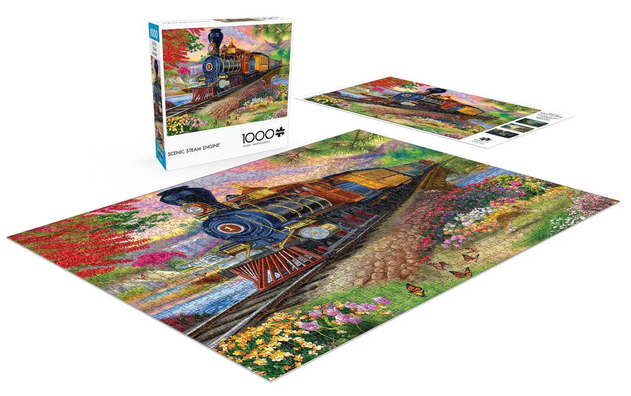 Buffalo Games Bigelow Scenic Steam Engine puslespil 1000 tog