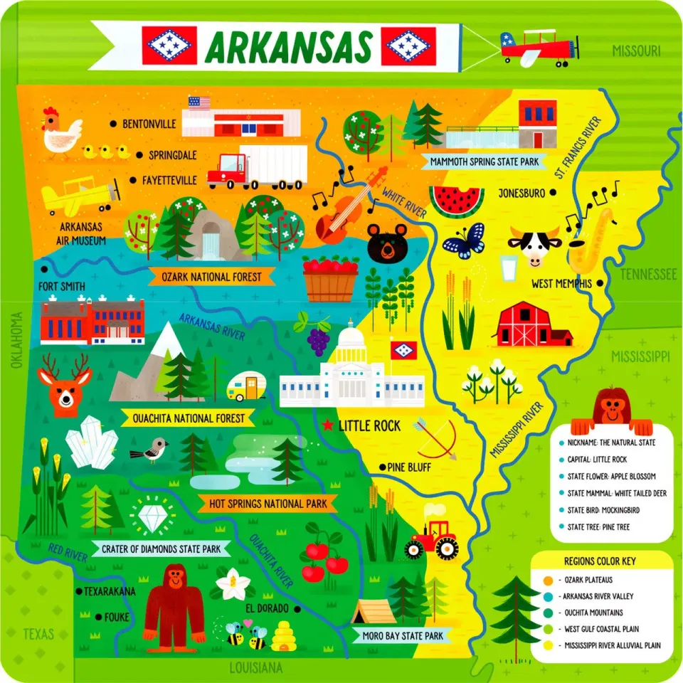 Buffalo Games Little Buffalo Arkansas puslespil 49 brikker 4+
