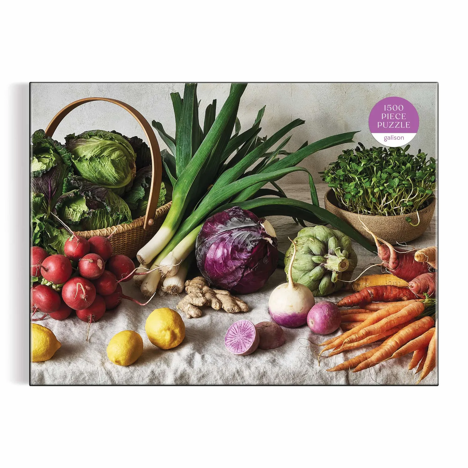 Galison Greenmarket Table puslespil 1500 brikker grønt