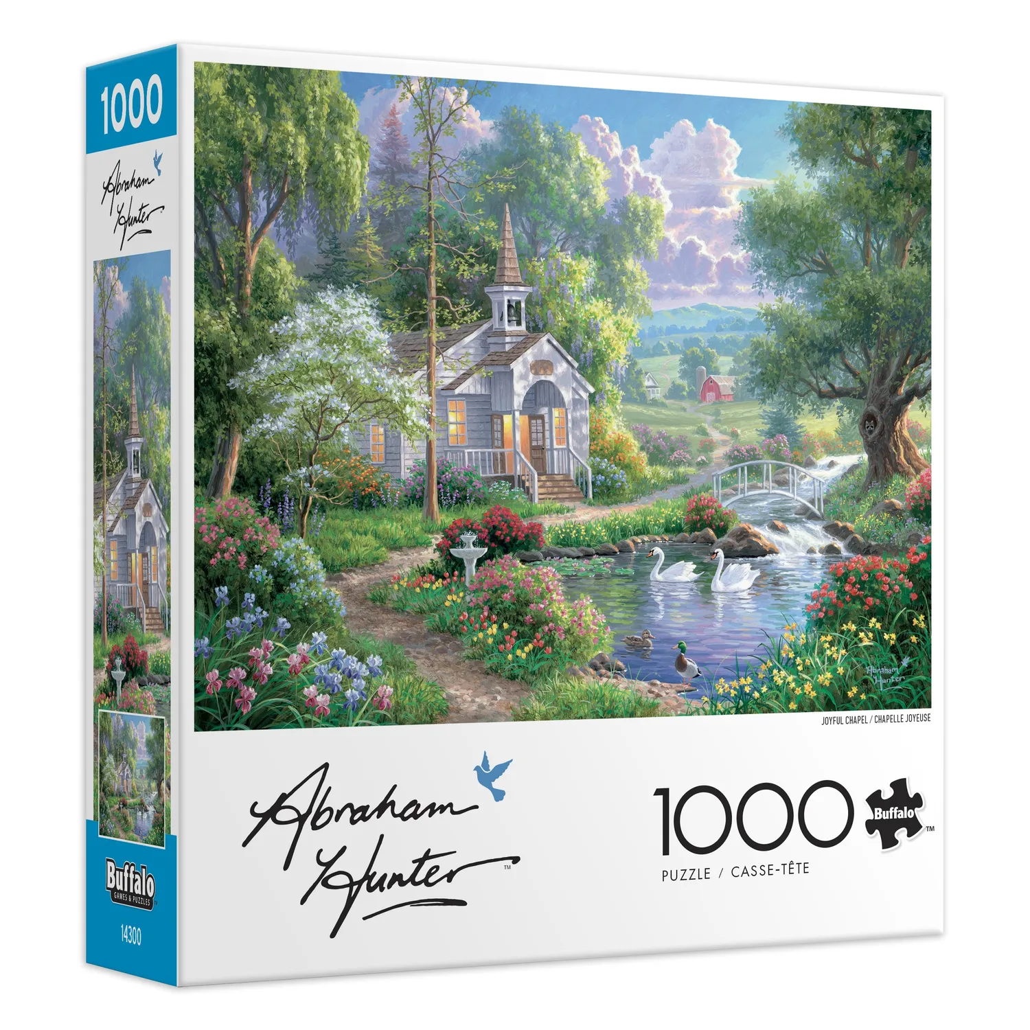 Buffalo Games Abraham Hunter Joyful Chapel puslespil 1000 brikker kirke