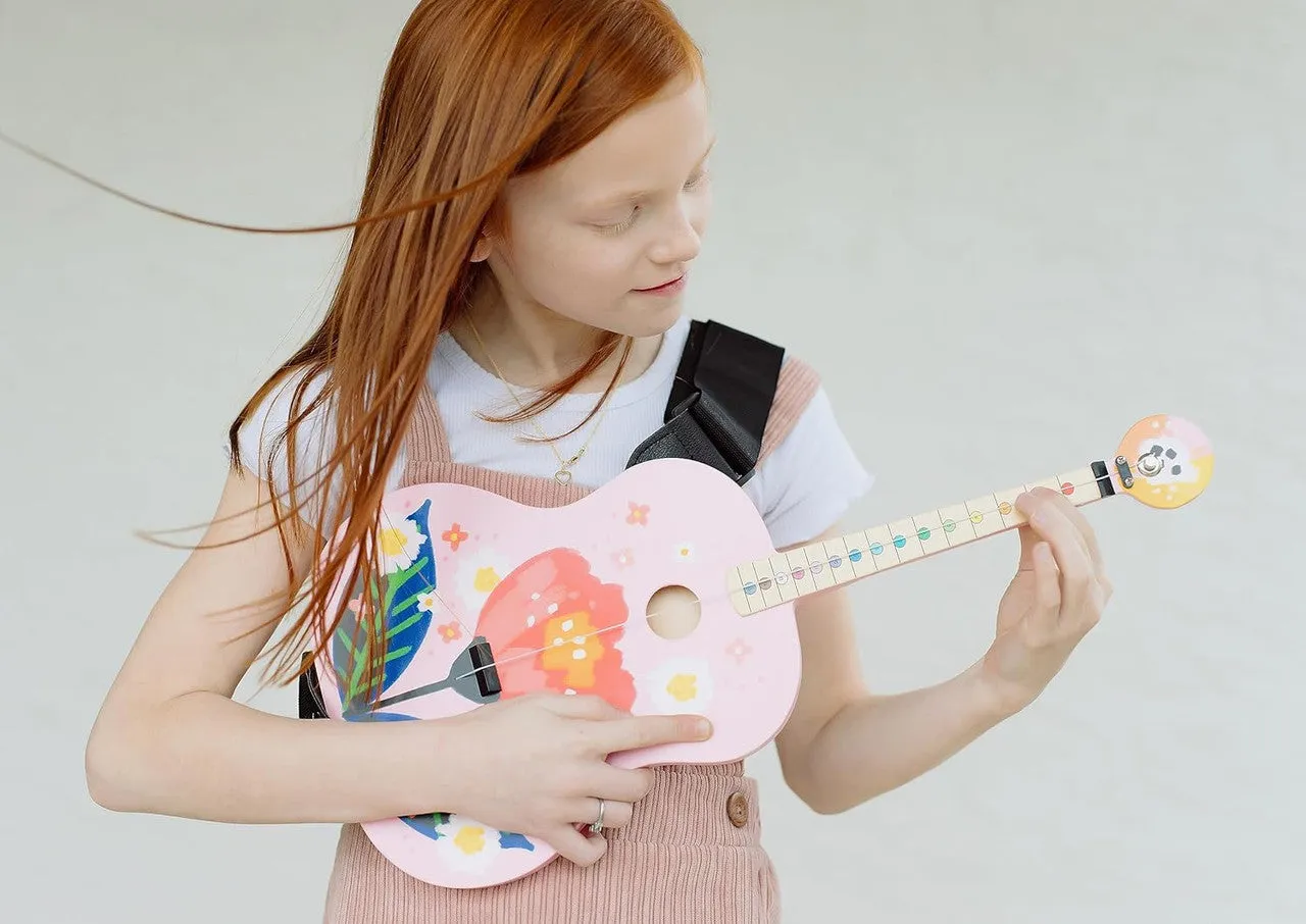 Buffalo Games Tinkertar Pink Floral børneguitar 1-strenget