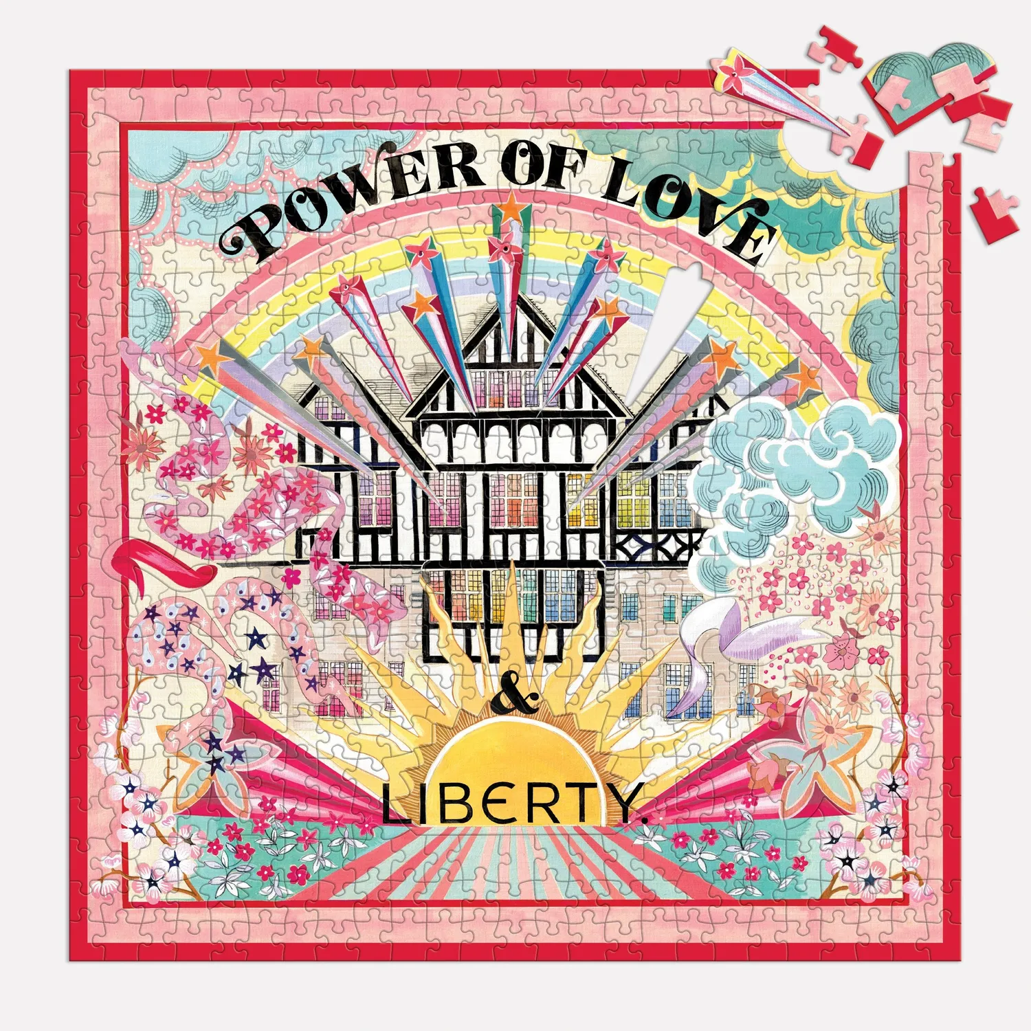 Galison Liberty Power of Love puslespil 500 brikker dobbeltsidet