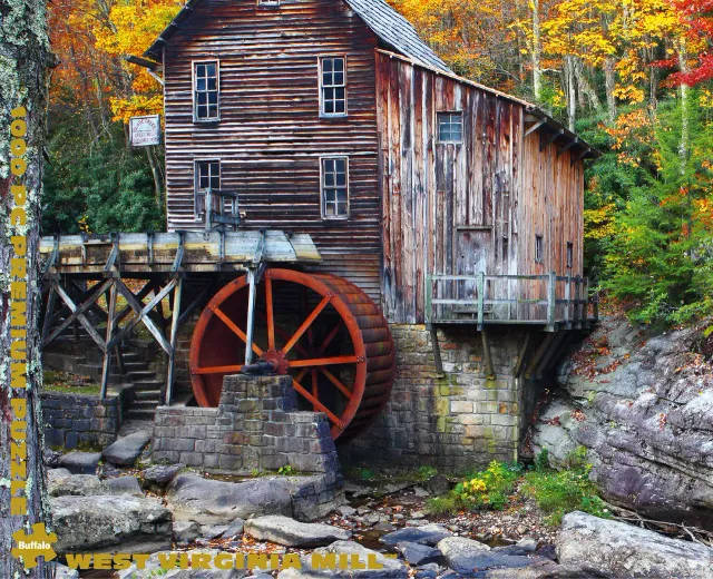 Buffalo Games Gold West Virginia Mill puslespil 1000 brikker mølle