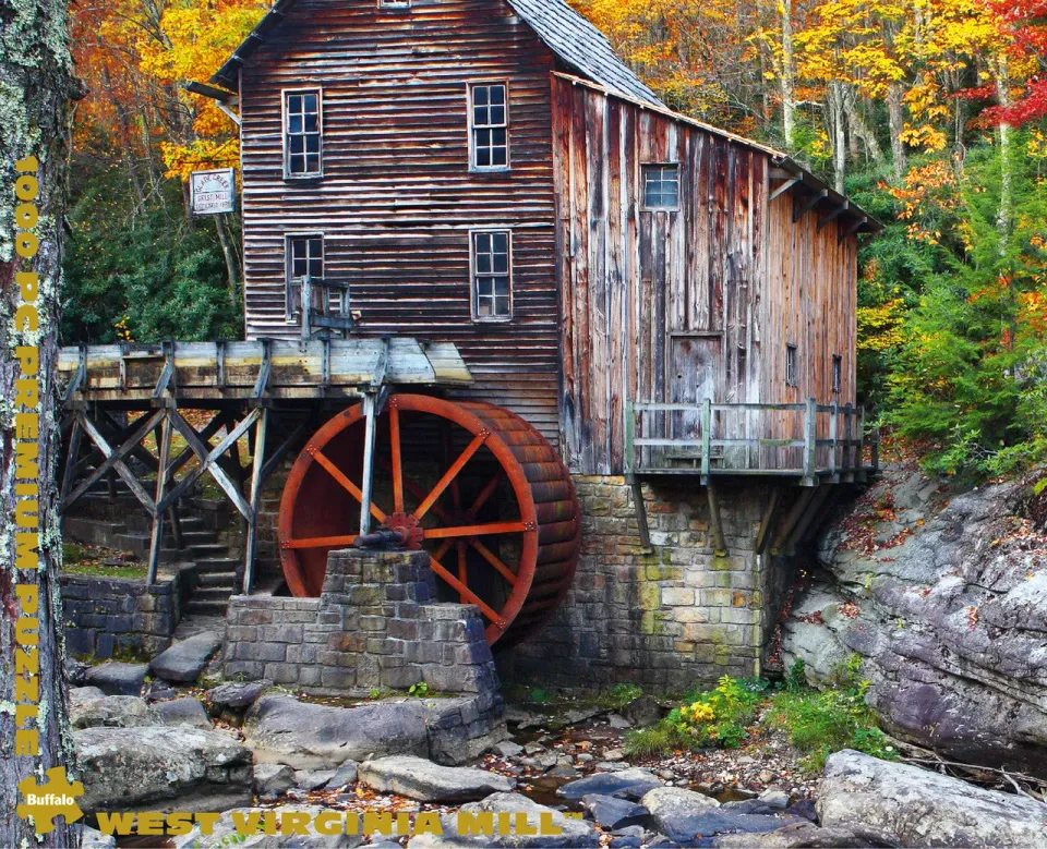 Buffalo Games Gold West Virginia Mill puslespil 1000 brikker mølle