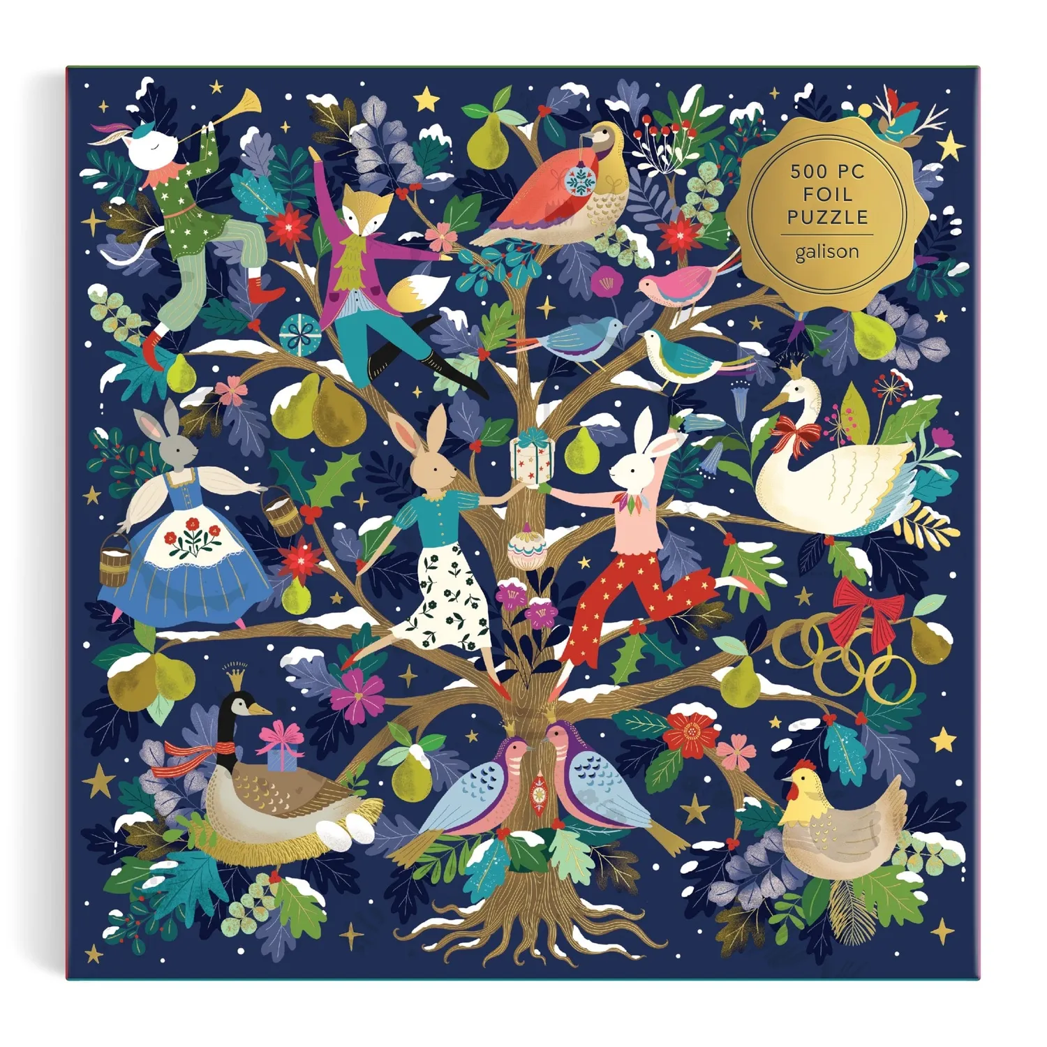 Good Puzzle Co. 12 Days of Joy puslespil 500 brikker folie jul