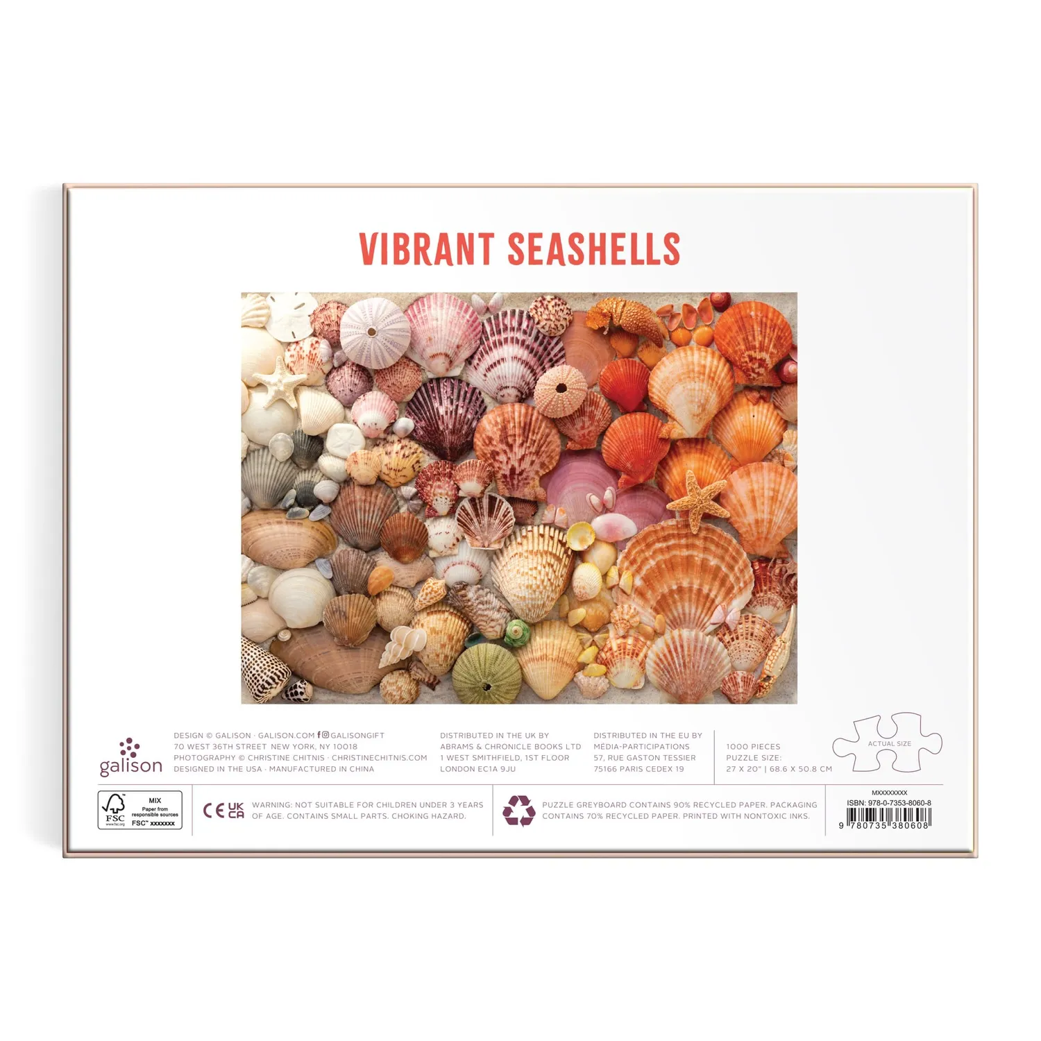Good Puzzle Co. Vibrant Seashells puslespil 1000 muslinger