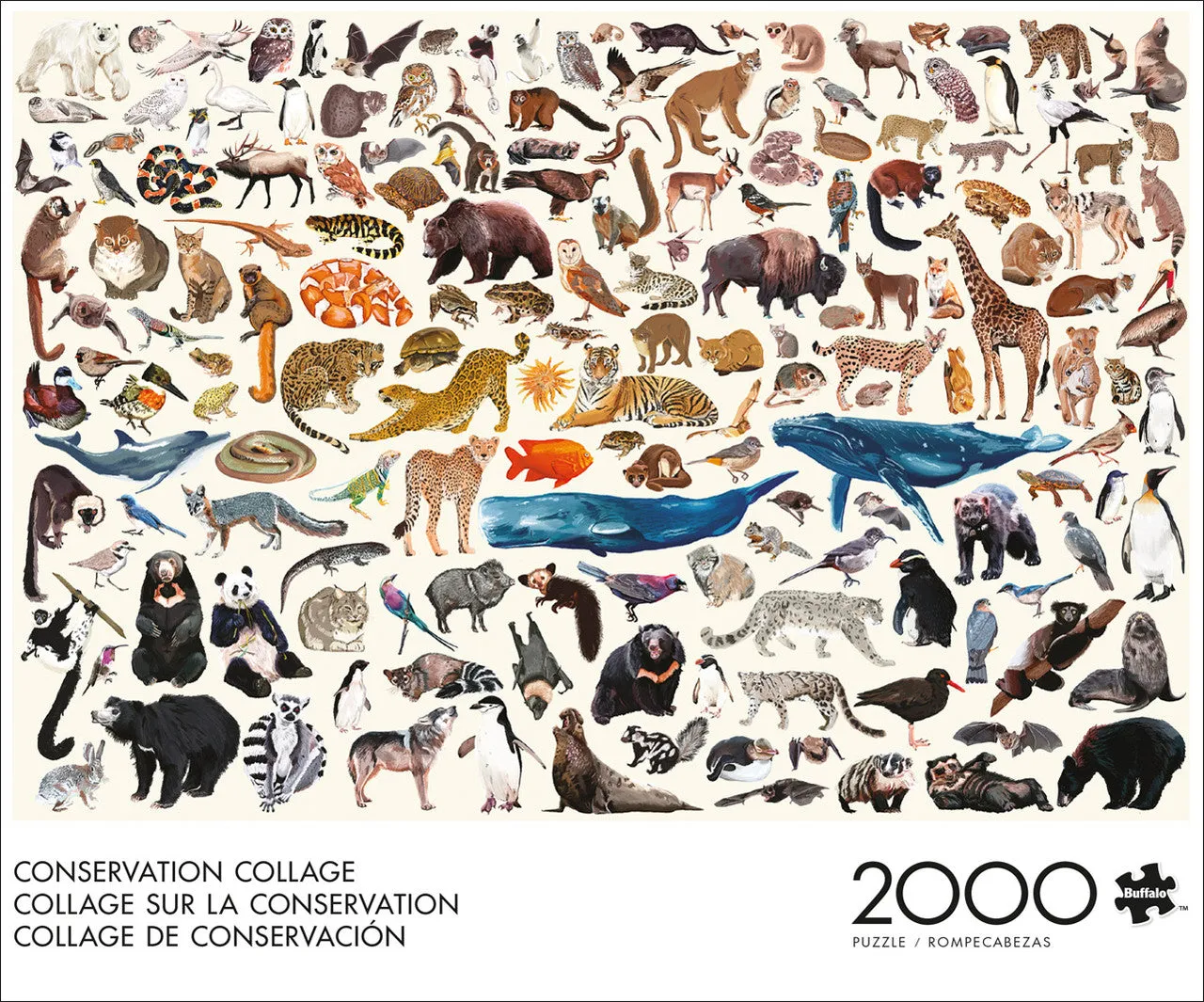 Buffalo Games Conservation Collage puslespil 2000 brikker dyr