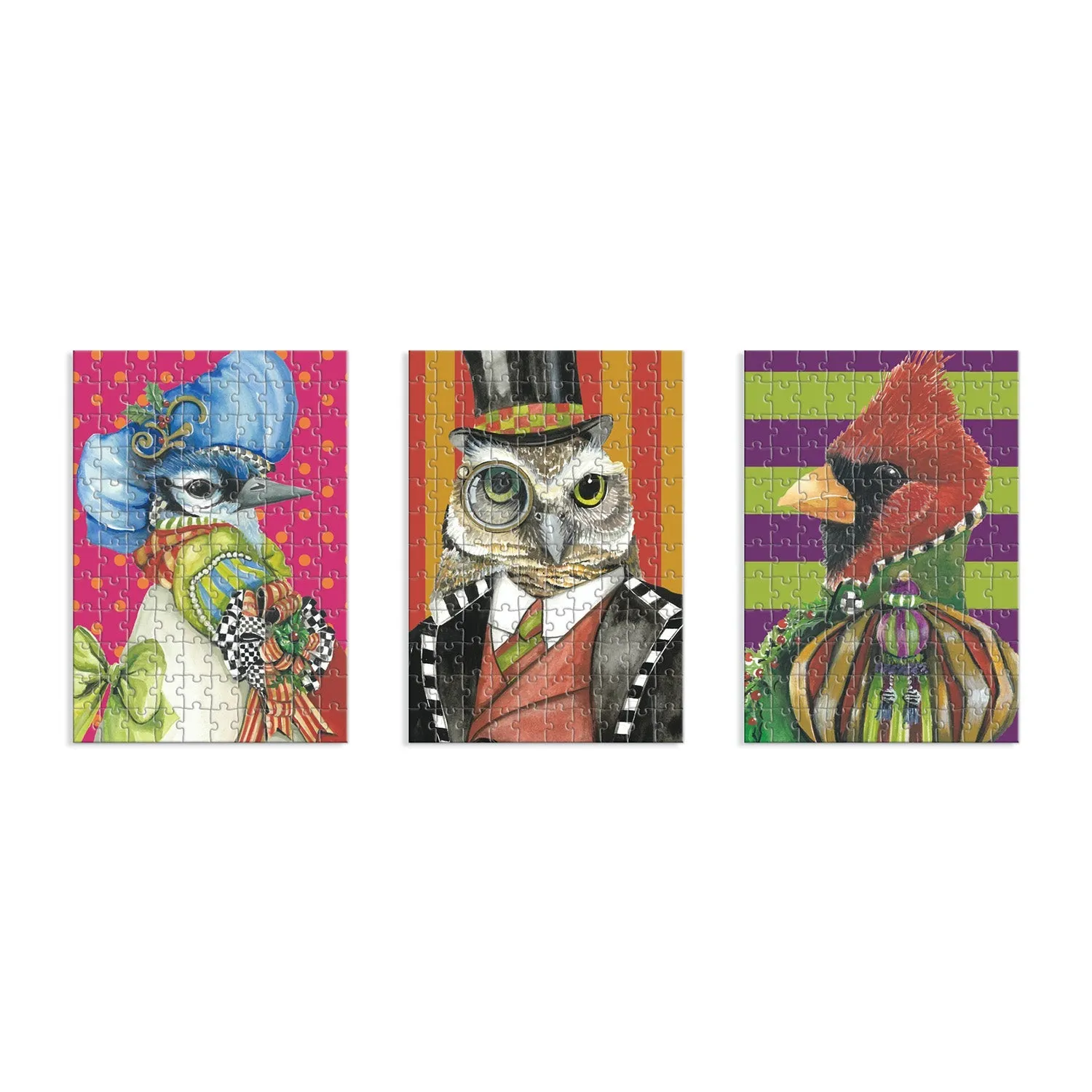 MacKenzie-Childs Birds of a Feather puslespil sæt 3x120 brikker