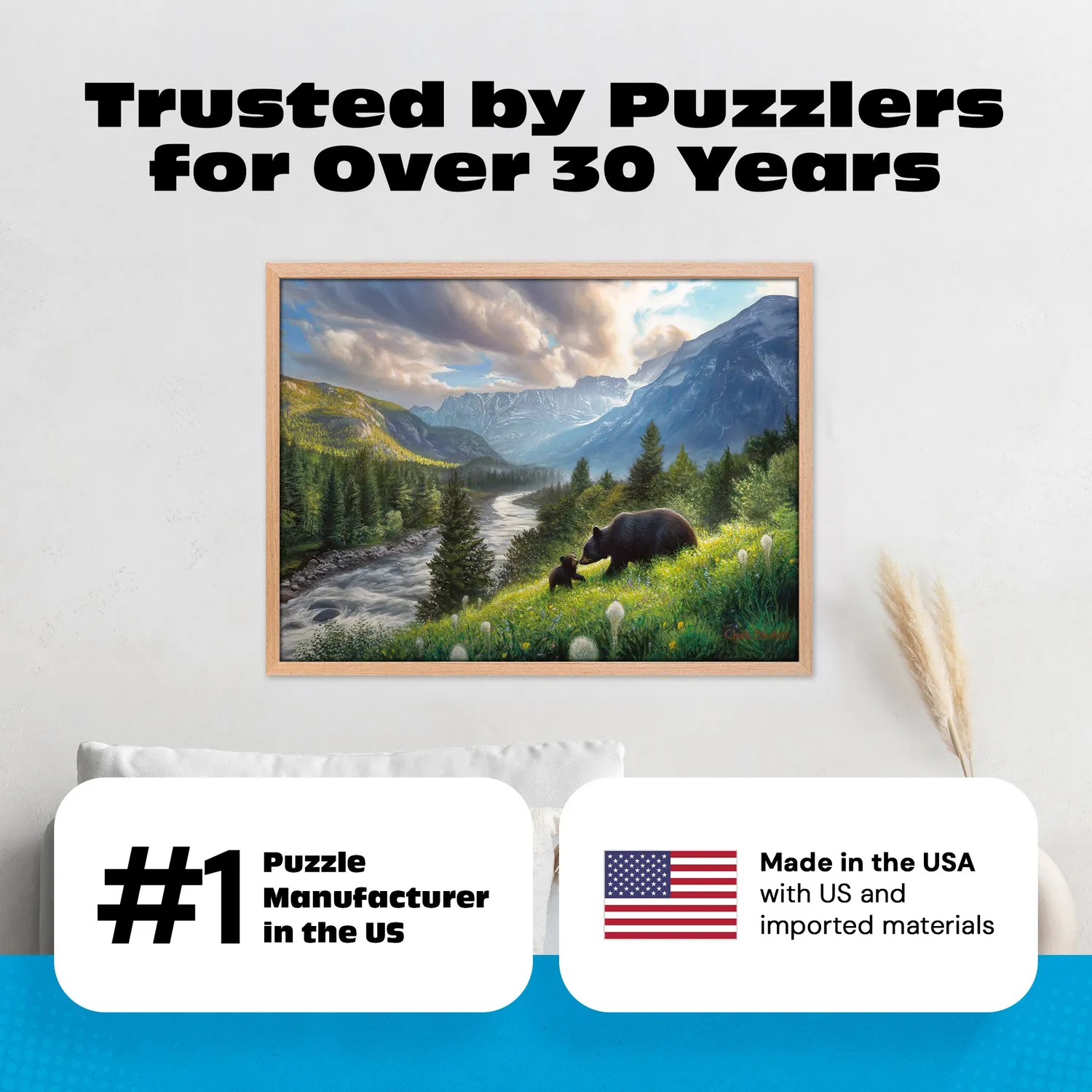 Buffalo Games Charles Black Mountain Momma puslespil 1000 brikker