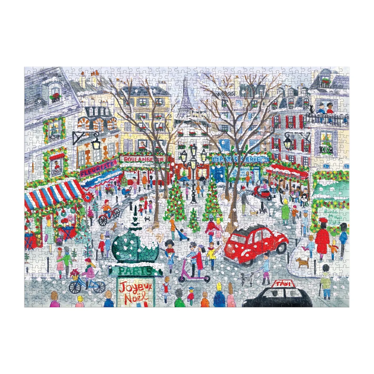 Galison Michael Storrings Christmas in Paris puslespil 1000 brikker folie