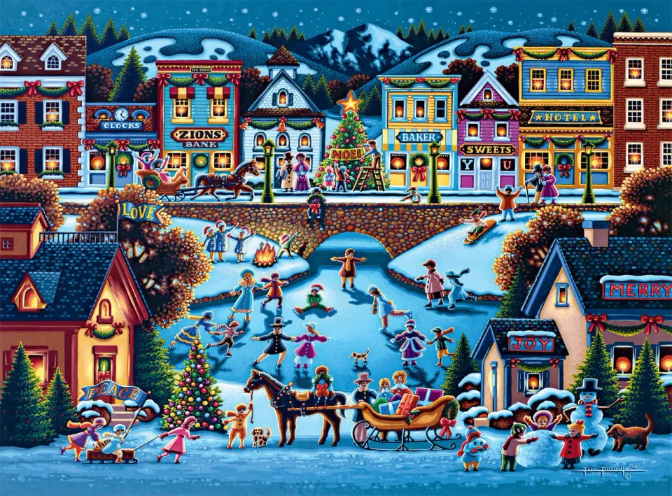 Buffalo Games Eric Dowdle Hometown Christmas puslespil 1000 jul