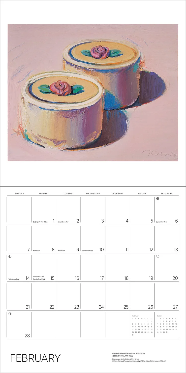 Pomegranate Wayne Thiebaud 2027 vægkalender kager