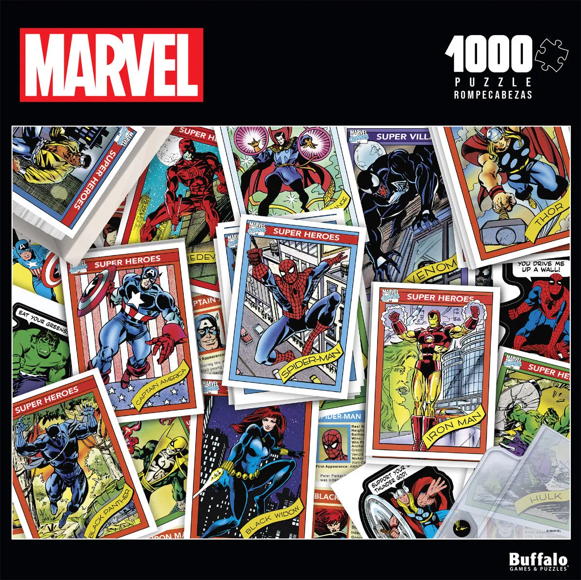 Buffalo Games Marvel Trading Cards puslespil 1000 brikker collage