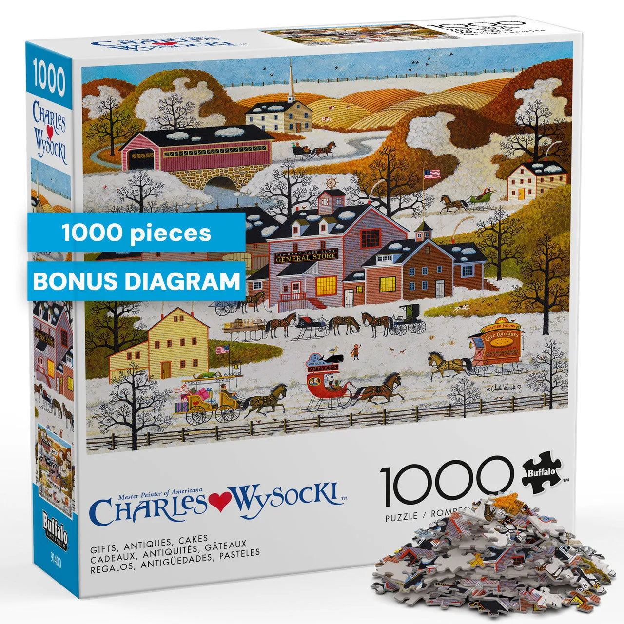 Buffalo Games Wysocki Gifts Antiques Cakes puslespil 1000