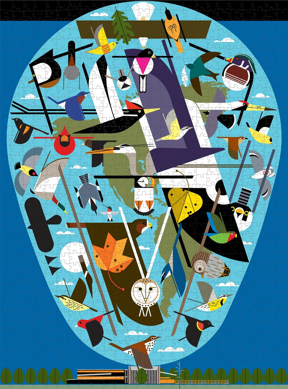 Pomegranate Harper Birds puslespil 1000 brikker fugle