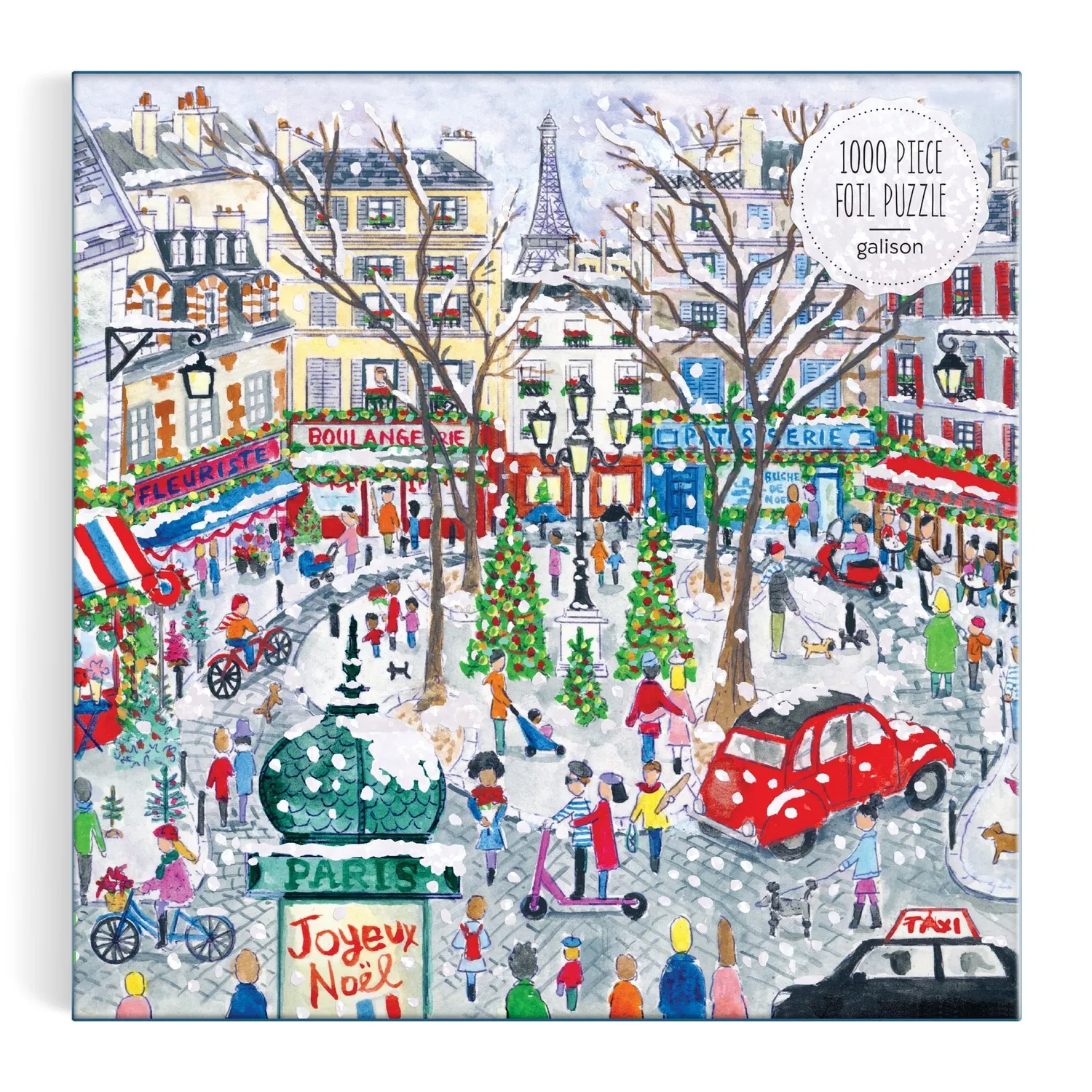 Galison Michael Storrings Christmas in Paris puslespil 1000 brikker folie
