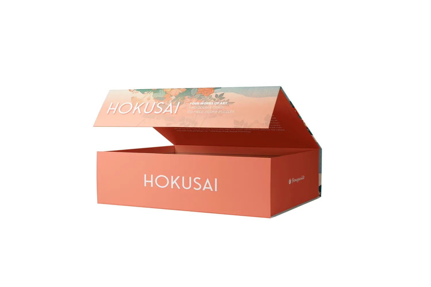 Pomegranate Hokusai dobbeltsidet puslespil 120 brikker sæt japansk