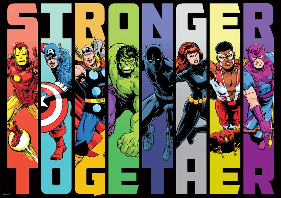 Buffalo Games Marvel Stronger Together puslespil 300 brikker large