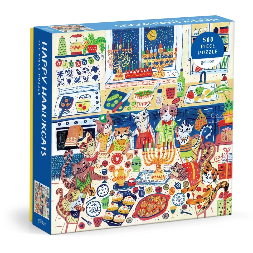 Good Puzzle Co. Happy Hanukcats puslespil 500 brikker katte