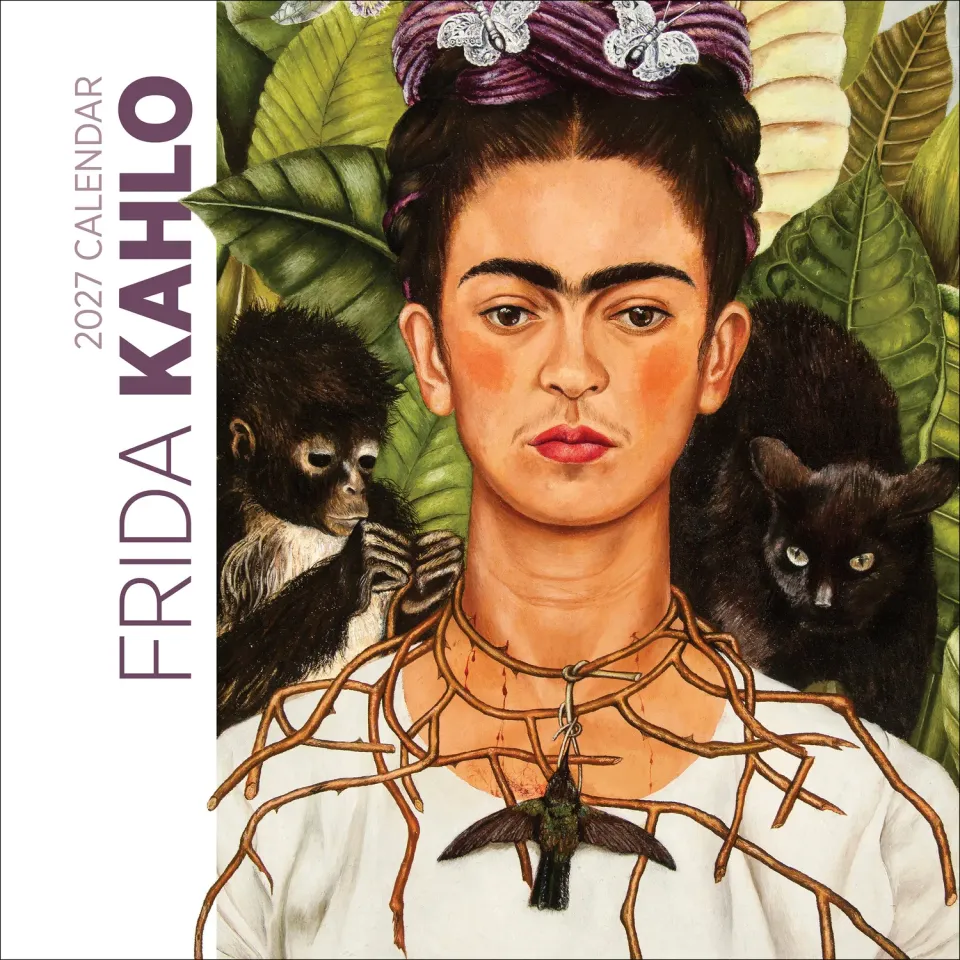 Pomegranate Frida Kahlo 2027 vægkalender kunst 12 måneder