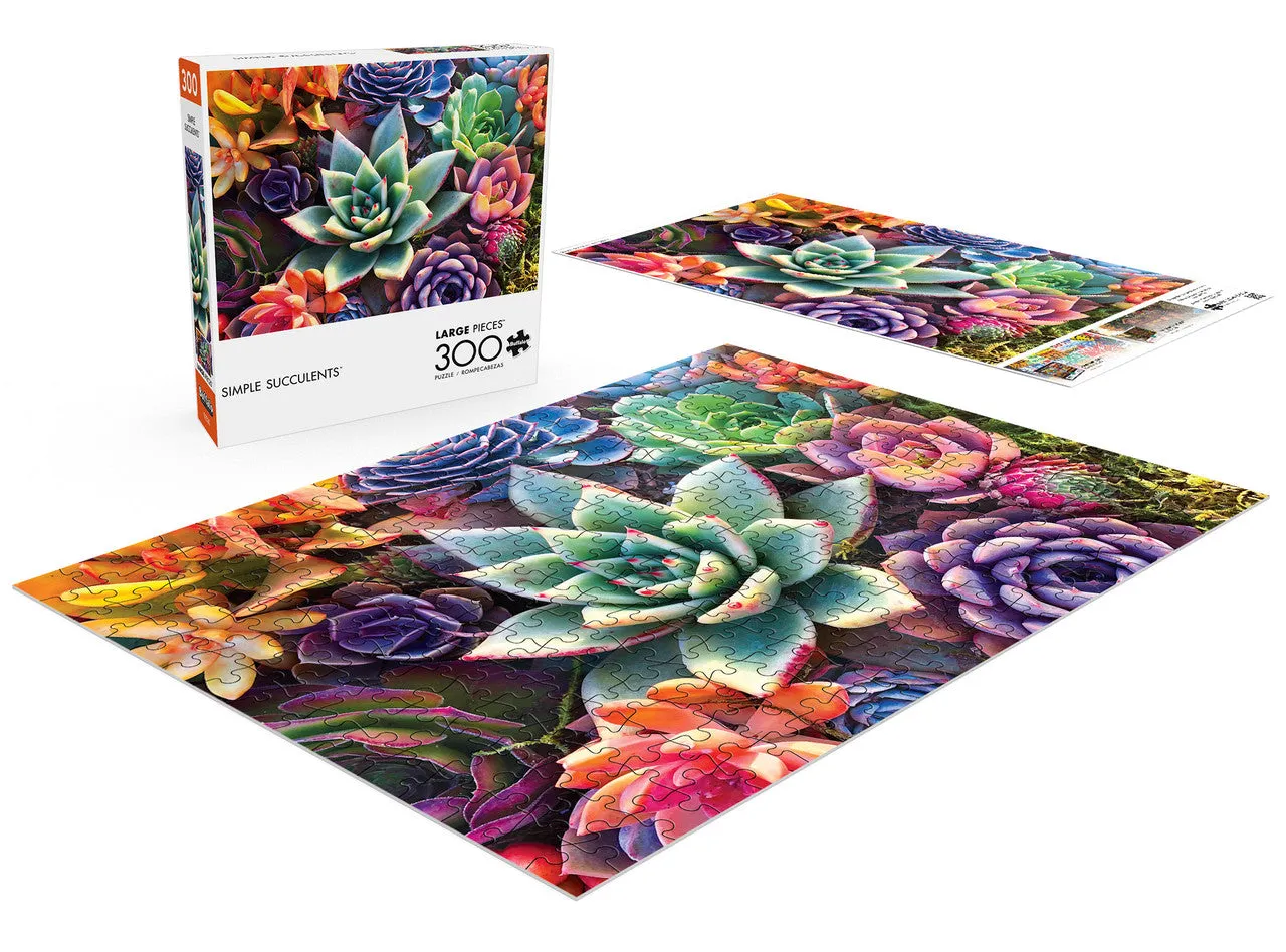 Buffalo Games Simple Succulents puslespil 300 store brikker