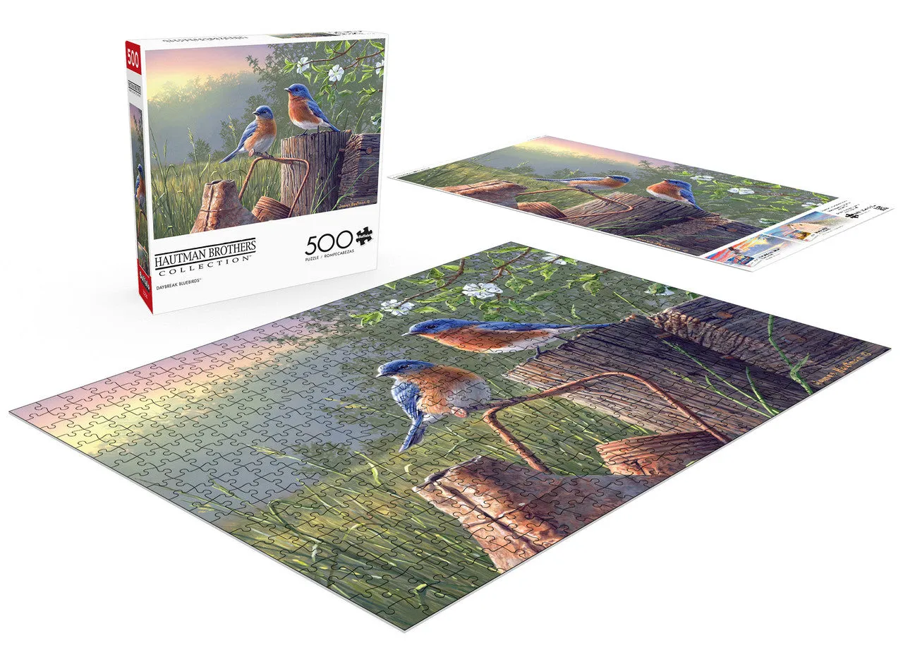 Buffalo Games Daybreak Bluebirds puslespil 500 fugle