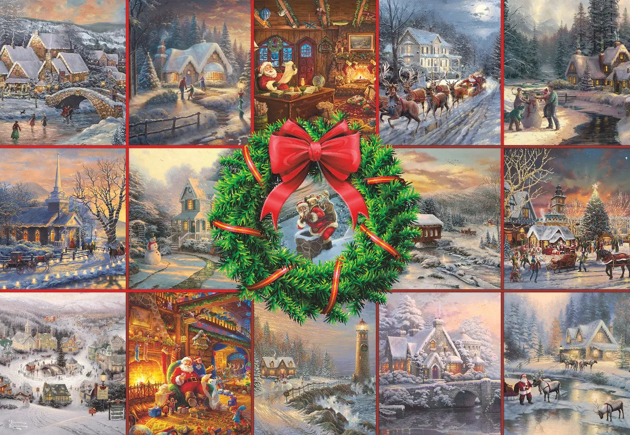 Buffalo Games Silver Select Thomas Kinkade Winter Collage puslespil 2000 brikker