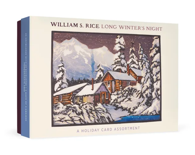 Pomegranate William S. Rice Long Winter's Night julekort vinter