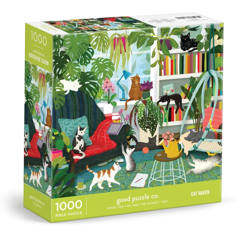 Good Puzzle Co. Cat Haven 1000 brikker puslespil katte