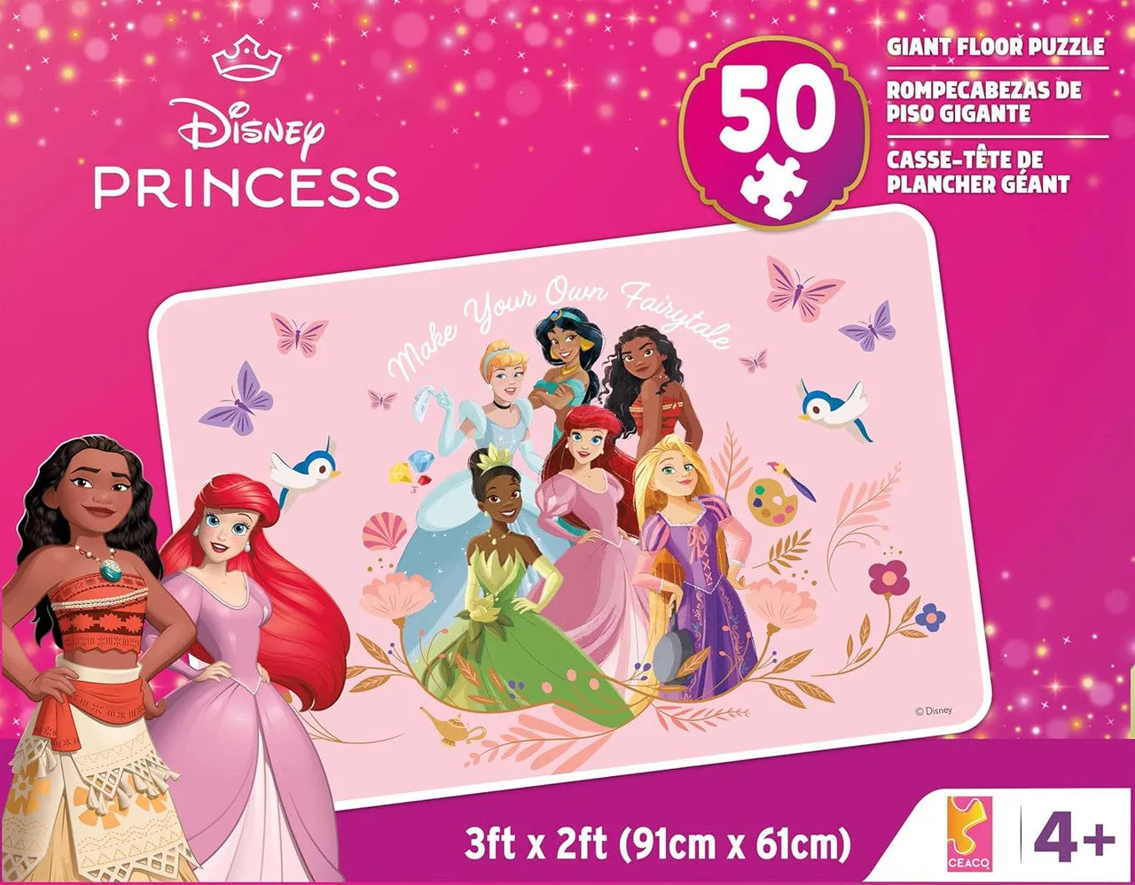 Buffalo Games Disney Princess gulvpuslespil 50 brikker stor
