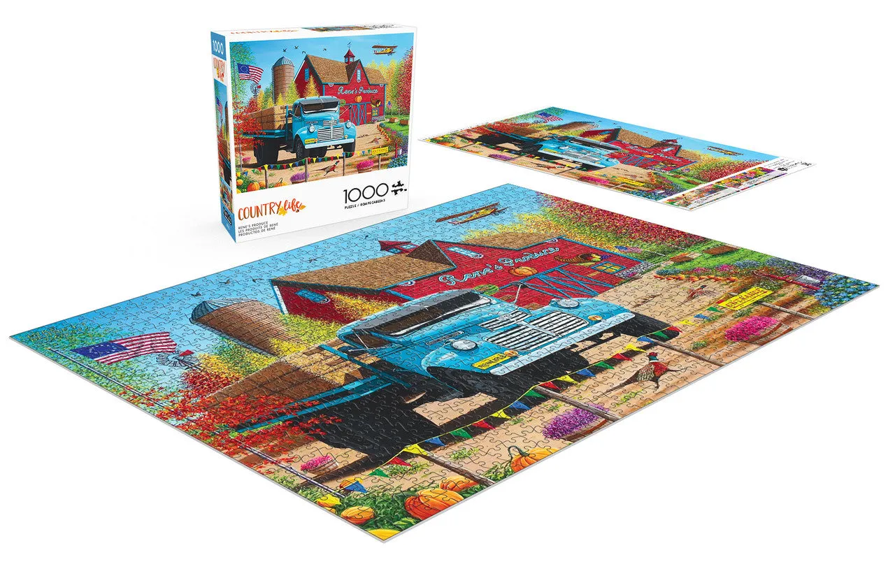 Buffalo Games Country Life Renes Produce puslespil 1000 brikker lade