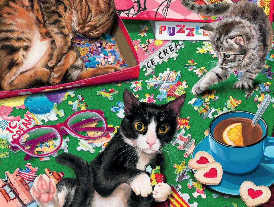 Buffalo Games Cats Puzzle Playtime puslespil 750 brikker katte