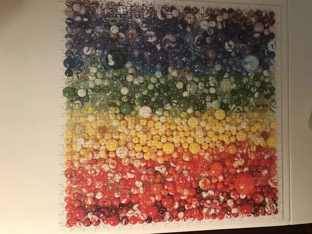 Good Puzzle Co. Rainbow Marbles puslespil 500 brikker rund